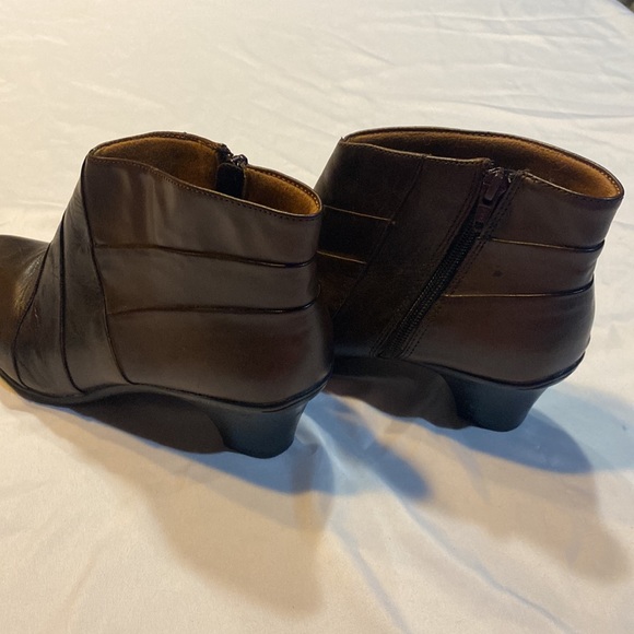Earth Spirit Ankle Bootie size 8 leather upper Flora Brown - Picture 4 of 12